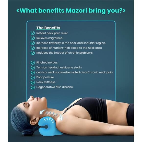 Neck Stretcher for Neck Pain Relief 2 Mode, Cervical Neck Traction Device Pillow - Picture 6 of 6